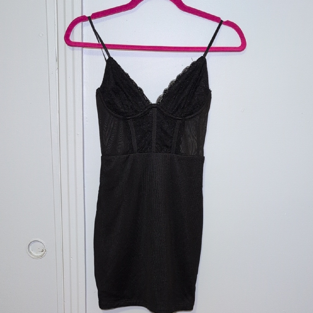 💥3/65$💥 Garage Black Lace Detail Dress